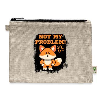 Not My Problem Fox - Hemp Carry All Pouch - natural - Front