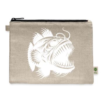 Menacing Frogfish From The Dark Depths - Hemp Carry All Pouch - natural - Front