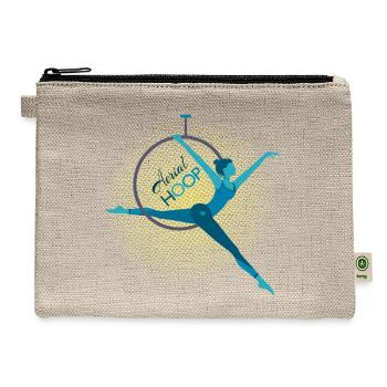 Aerial Hoop Silhouette Burst - Hemp Carry All Pouch - natural - Front