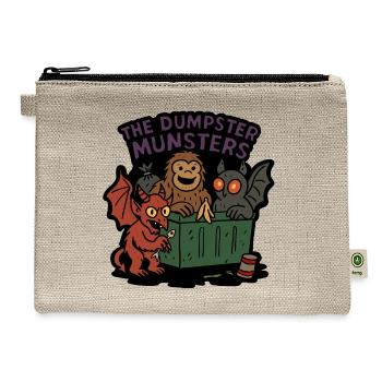 The Dumpster Munsters Halloween Crew - Hemp Carry All Pouch - natural - Front
