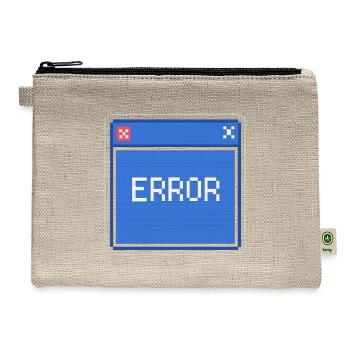 Retro Error Screen Design - Hemp Carry All Pouch - natural - Front