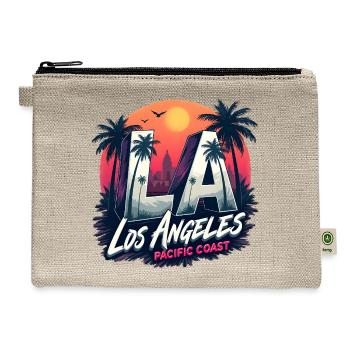 LA Pacific Coast Sunset - Hemp Carry All Pouch - natural - Front