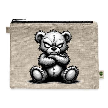 Grumpy Bear - Hemp Carry All Pouch - natural - Front