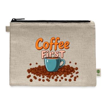Coffee First Cup Splash - Hemp Carry All Pouch - natural - Front
