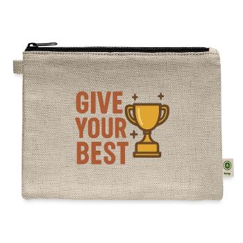 Give Your Best Trophy - Hemp Carry All Pouch - natural - Front