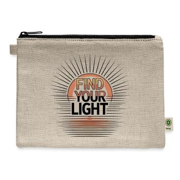 Find Your Light Sunburst - Hemp Carry All Pouch - natural - Front