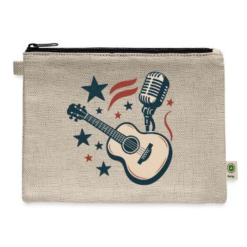 Guitar Stage Microphone Stars - Hemp Carry All Pouch - natural - Front