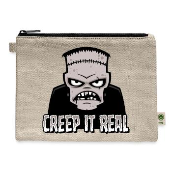 Creep It Real Classic Horror Monster Design - Hemp Carry All Pouch - natural - Front