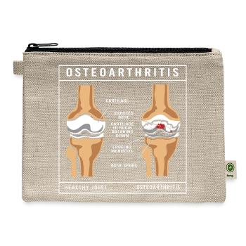 Arthritis Awareness Osteoarthritis Warrior - Hemp Carry All Pouch - natural - Front