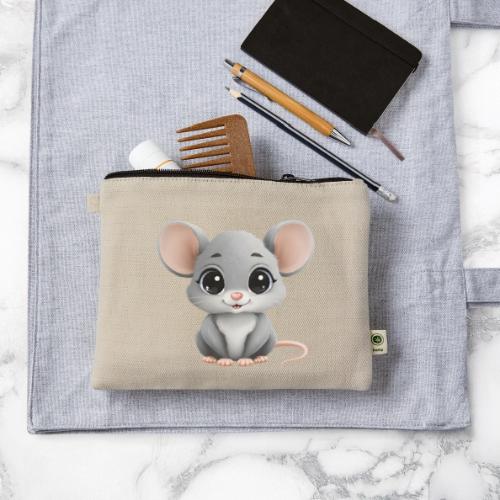 Baby Mouse: Little Grey Explorer - Hemp Carry All Pouch