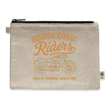Golden Coast Riders: Pacific Highway Adventure - Hemp Carry All Pouch - natural - Front