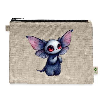 Cute Cryptid Creature – Spooky-Cute Monster - Hemp Carry All Pouch - natural - Front