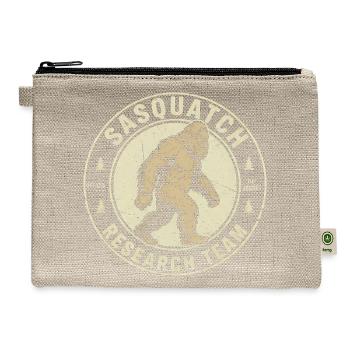 Sasquatch Research Team Funny Cryptid Bigfoot - Hemp Carry All Pouch - natural - Front