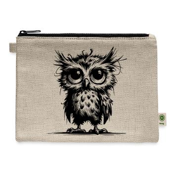 Tired Owls Guardians Of The Forest - Hemp Carry All Pouch - natural - Front