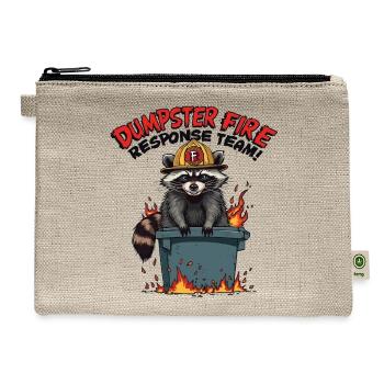 Dumpster Fire Response Team! - Hemp Carry All Pouch - natural - Front
