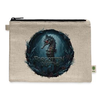 Forgotten Depths: Abyssal Seahorse - Hemp Carry All Pouch - natural - Front