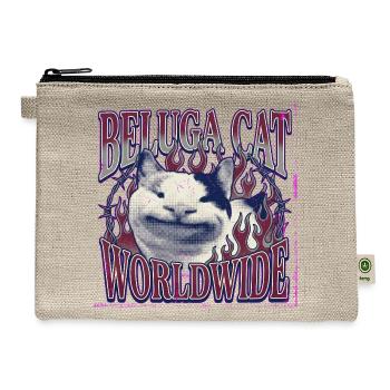 Beluga Cat Worldwide - Hemp Carry All Pouch - natural - Front