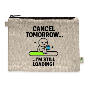 Funny lazy loading bar - Hemp Carry All Pouch - natural - Front
