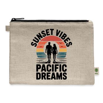 Sunset Vibes Pacific Dreams - Hemp Carry All Pouch - natural - Front