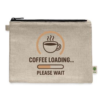 Coffee Loading Please Wait - Hemp Carry All Pouch - natural - Front