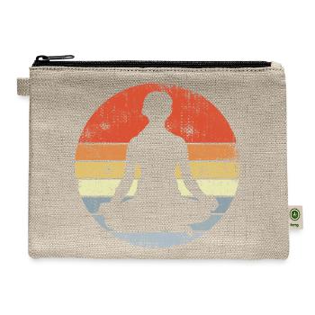 Yogi Drawing - Hemp Carry All Pouch - natural - Front