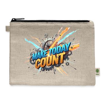 Make Today Count Gears - Hemp Carry All Pouch - natural - Front