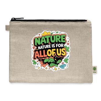Nature Is For All Of Us - Hemp Carry All Pouch - natural - Front