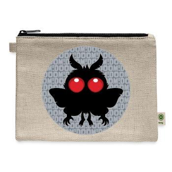 Full Moon Of Doom Cute Mothman Cryptid - Hemp Carry All Pouch - natural - Front