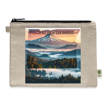Pacific Northwest Mist Peak - Hemp Carry All Pouch - natural - Front