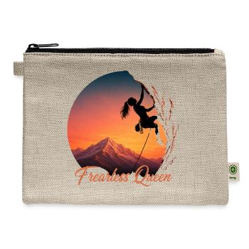 Fearless Queen Sunset Climber - Hemp Carry All Pouch - natural - Front