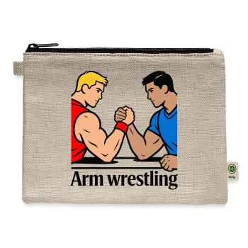 arm wrestling - Hemp Carry All Pouch - natural - Front