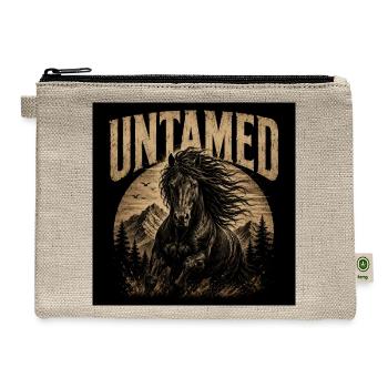 UNTAMED | Wild Horse Design - Hemp Carry All Pouch - natural - Front