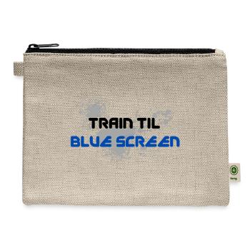 Blue Screen Glitch Splash - Hemp Carry All Pouch - natural - Front