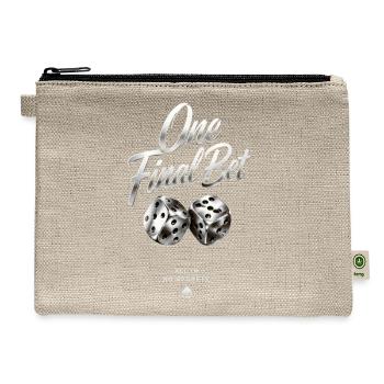One Final Bet | Roller Casino Luxury Dice Silver - Hemp Carry All Pouch - natural - Front