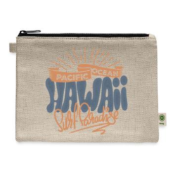 Pacific Ocean Hawaii Surf Paradise - Hemp Carry All Pouch - natural - Front