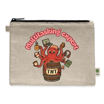 Multitasking Octopus - Hemp Carry All Pouch - natural - Front