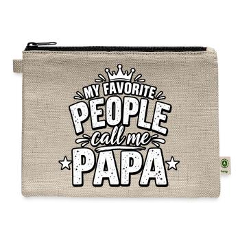 My Favorite People call me Papa - Hemp Carry All Pouch - natural - Front