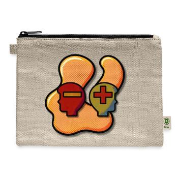 Dual Health Icons Pop Art - Hemp Carry All Pouch - natural - Front