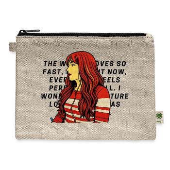 Red Haired Pop Art Portrait - Hemp Carry All Pouch - natural - Front