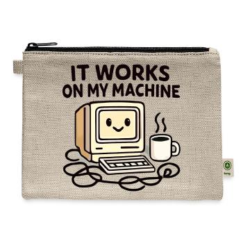 It Works On My Machine Retro PC - Hemp Carry All Pouch - natural - Front