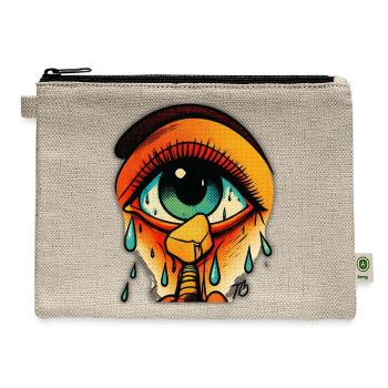 Tearful Eye Pop Art Pulse - Hemp Carry All Pouch - natural - Front