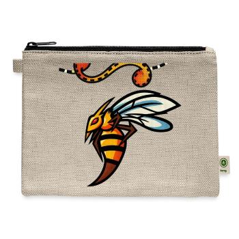 Vibrant Comic Bee Tattoo - Hemp Carry All Pouch - natural - Front