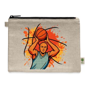 Basketball Pulse Pop Art - Hemp Carry All Pouch - natural - Front