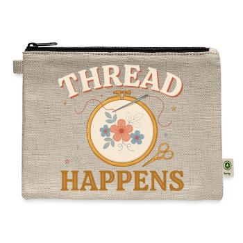 Thread Happens - Hemp Carry All Pouch - natural - Front