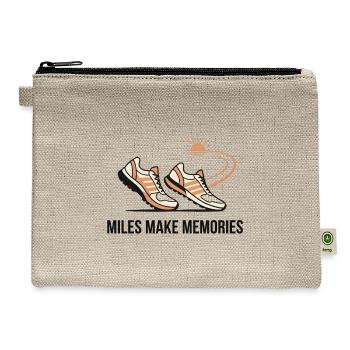 Miles Make Memories Sneakers Sunset - Hemp Carry All Pouch - natural - Front