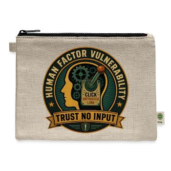 Trust No Input Human Factor Cyber Security Awarene - Hemp Carry All Pouch - natural - Front