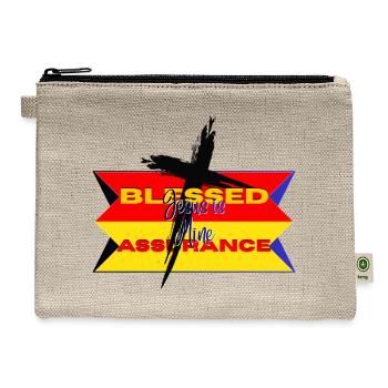 Jesus is Mine - Hemp Carry All Pouch - natural - Front