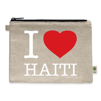I LOVE HAITI - Hemp Carry All Pouch - natural - Front