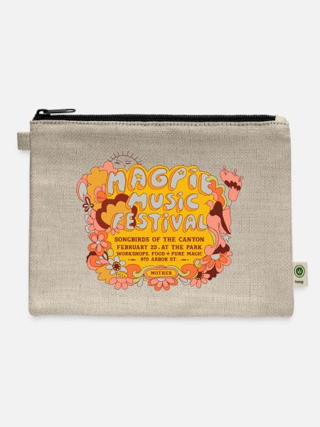 Magpie Music Festival - Hemp Carry All Pouch - natural