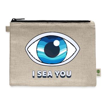 I Sea You Ocean Eye - Hemp Carry All Pouch - natural - Front